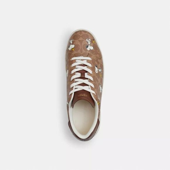 NWT Coach X Peanuts Mens Sneaker In Signature Canvas With Snoopy Woodstock CBZ76 main image 7